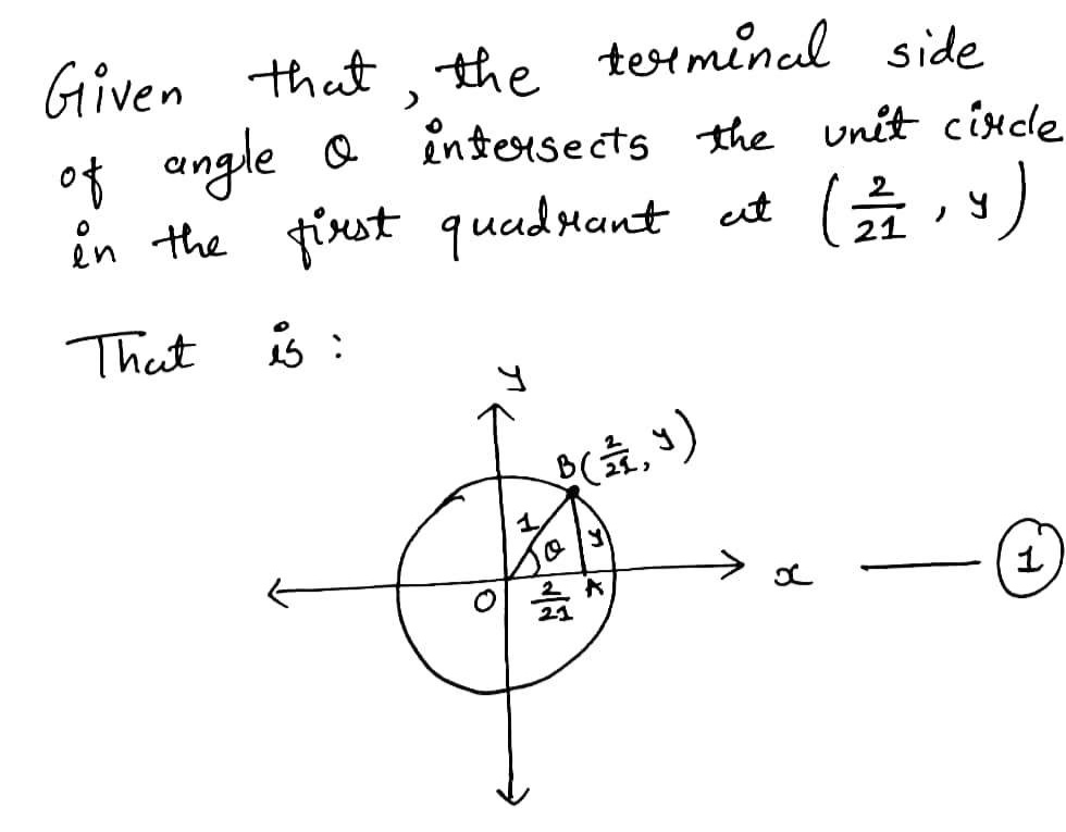 Trigonometry homework question answer, step 1, image 1